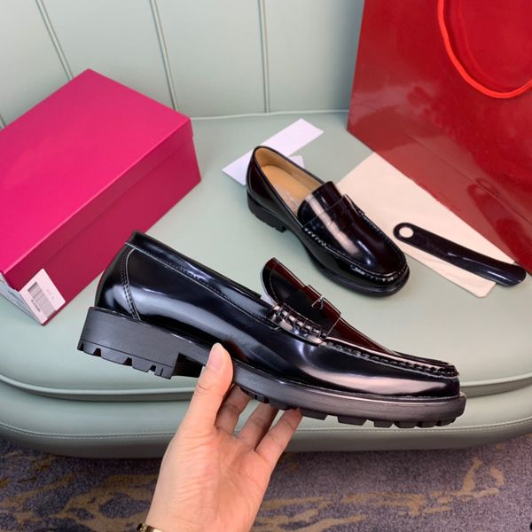 

designer 2022 men's formal office oxfords genuine leather dress shoes business flats brand breathable wedding shoes size 38-44, Black