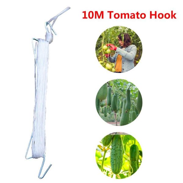 Pflanzgefäße, Töpfe, 5 Stück, Gartenpflanze, Unterstützung für Tomaten, J-Haken, Halter, Binder, Gemüse, Klemme, Anti-Quetsch-Haken