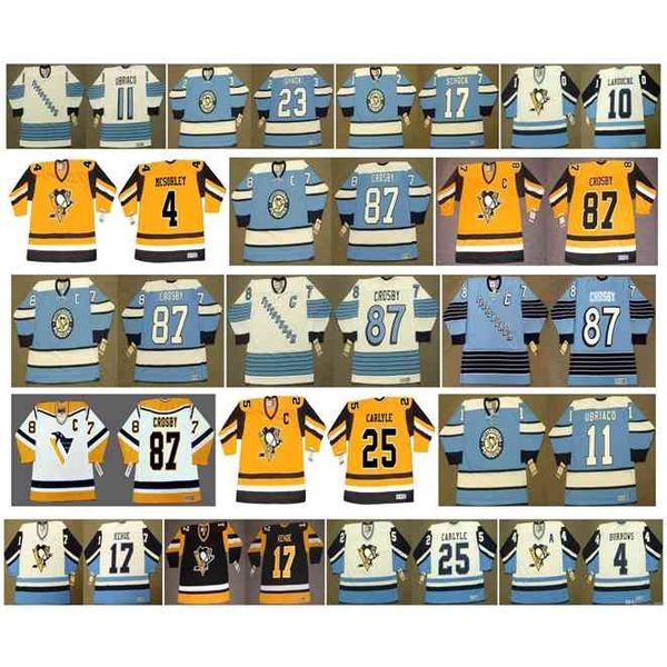 

goodjjob vintage pittsburgh penguins jerseys 4 marty mcsorley 87 sidney crosby 5 bryan watson 11 gene ubriaco 23 eddie shack 17 schock custo, Black