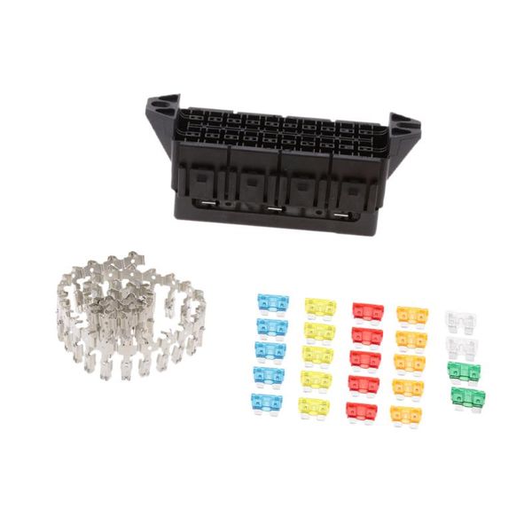 

car organizer 20 way standard blade fuse box holder distribution block fusebox