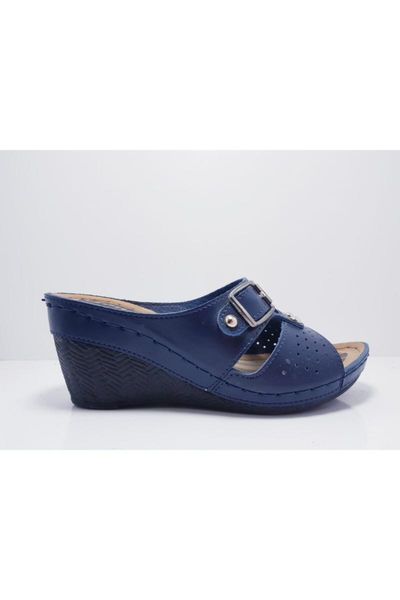 

slippers women's navy blue, Black
