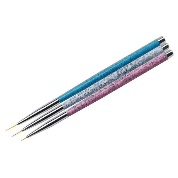 

nail brushes drawing painting pen uv gel gradient brush blooming snakeskin line lining nylon hair flat manicuring art tools, Yellow