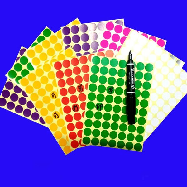 

gift wrap 8mm 10mm 16mm circle color coded adhesive label dot sticker classification mark paste round