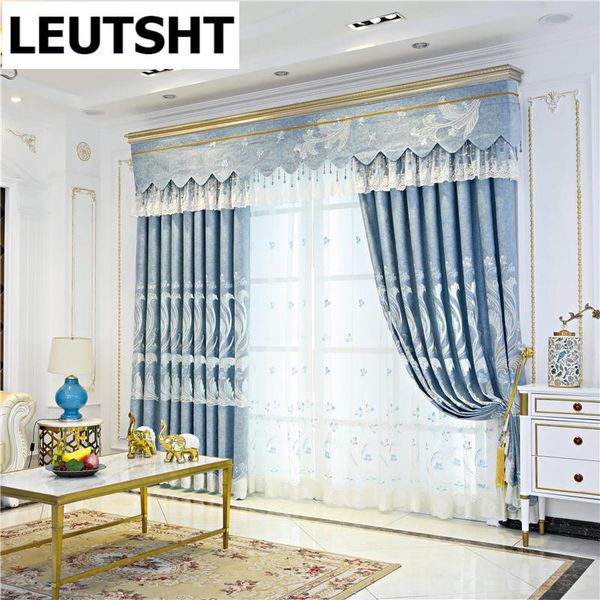 

modern luxury embroidered decorative curtains for living room elegant villa bedroom apartment kitchen curtain & drapes