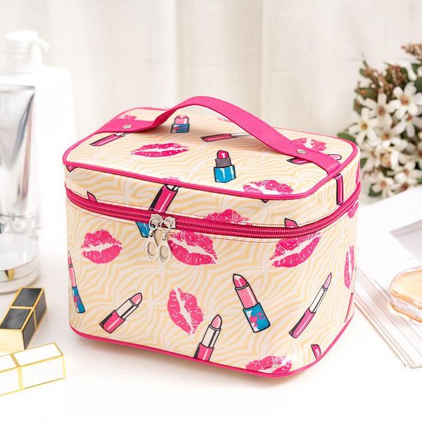

cosmetic bags & cases large capaicty women makeup bag organizer fashion waterproof portable professional wwith strap for travel