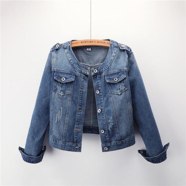 

plus size denim woman jackets spring autumn clothes fashion long sleeve single breasted coat women's, Black;brown