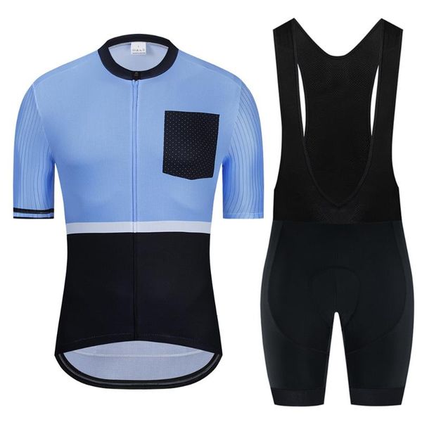 

roobichi 2021 aero cycling jersey lightweight bicycle clothing short sleeve sets cut race fit 4d gel pad racing, Black;blue