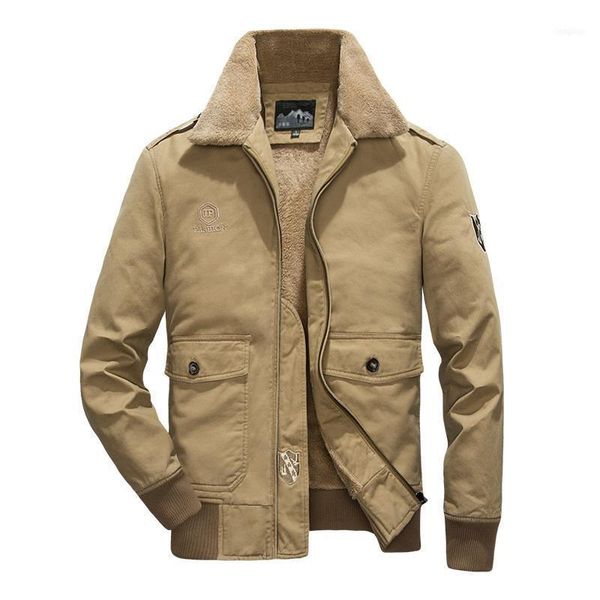 Giacca invernale da uomo spesso caldo parka pelliccia pile cappotto maschile cotone esercito bomber giacche giacca a vento Drop1