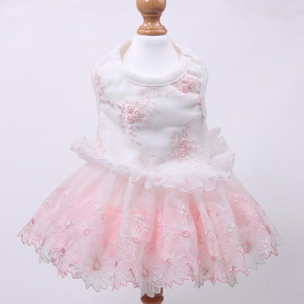 

dog cat wedding dress tutu small roses lace design pet puppy skirt spring/summer clothes outfit 5 sizes 2 colours apparel