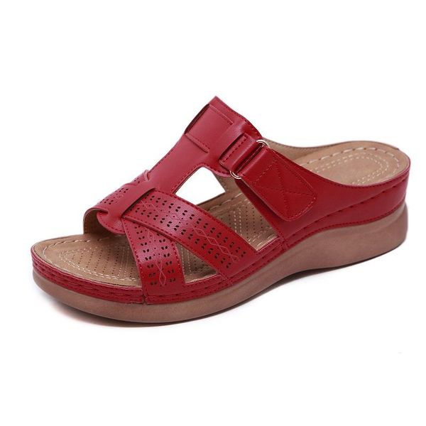 

women flat sandals buckle strap ladies slides comfortable home beach slip on wedges shoes plus female slippers 2021 summer, Black
