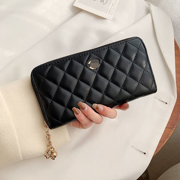 

evening bag women's wallet long 2021 fashion large capacity simple card lingge hand