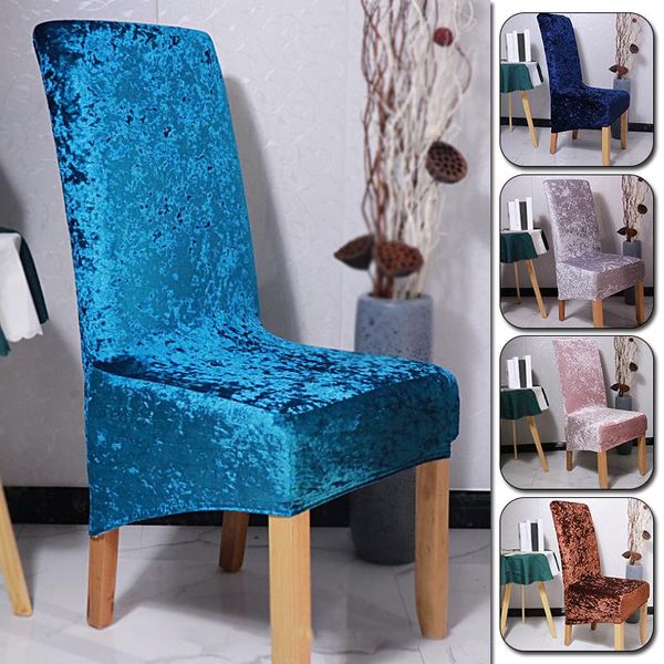 

velvet shiny fabric spandex chair covers universal size stretch seat case slipcovers for dining room cover