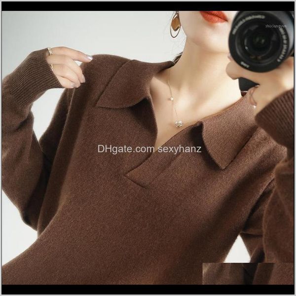 Suéteres highend outono inverno 100 cashmere pulôversavers camisola mulheres solta tamanho grande tamanho de malha menina roupas tops padrão outwe1 d70e6