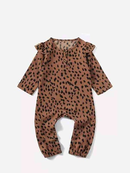 

baby 1pc dalmatian print ruffle trim jumpsuit she, Blue
