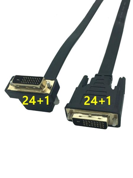 

flat slim high dvi 24+5 female to 24+1 male 90 angled cable 0.3m video cables & connectors