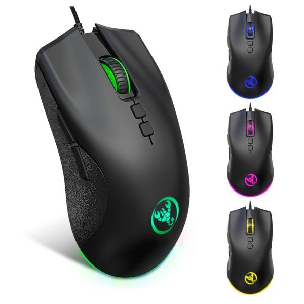 

mice 7d gaming mouse colorful luminous wired 6400dpi adjustable support macro programming