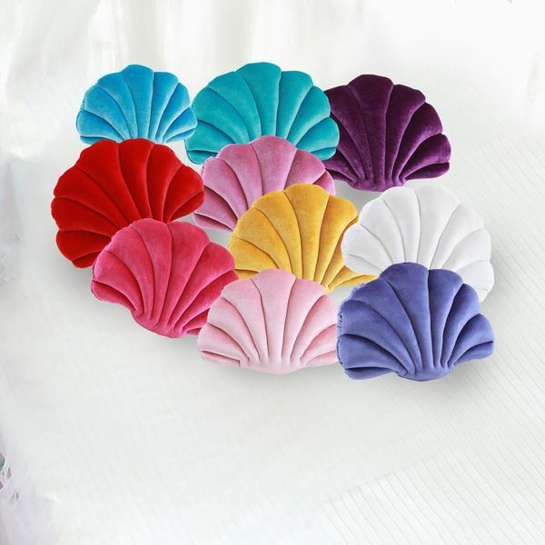 

pillow seashell decorative throw sea princess velvet doll ocean