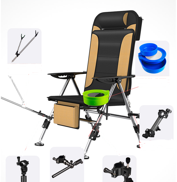 

european fishing chair multifunctional aluminum alloy lounge stool ultralight portable fold outdoor bbq camping chairs accessories