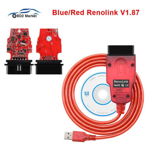 

renolink v1.87 1.87 for airbag reset obd2 ecu programmer obd 2 car diagnostic auto tool ecm uch key tools