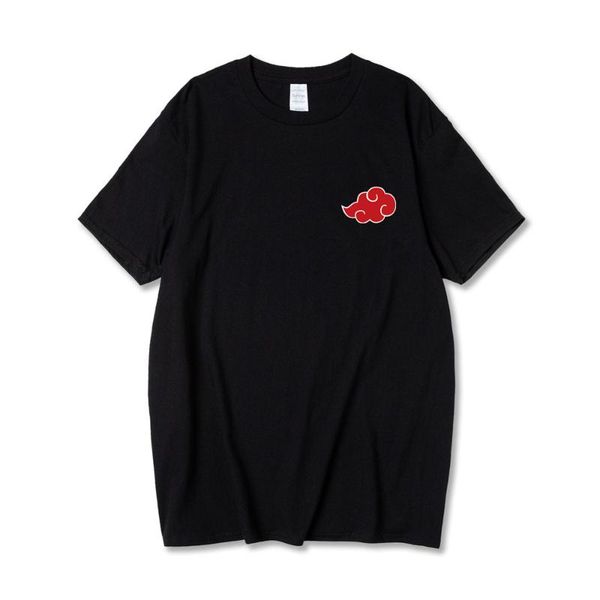 

men's t-shirts japan anime akatsuki cloud symbols print tees men women's short sleeve shirt 2021, White;black