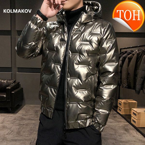 

coat 2021 winter high men's quality 80% white duck down jackets men casual thicken hooded jacket male coats size m-5xl, Black