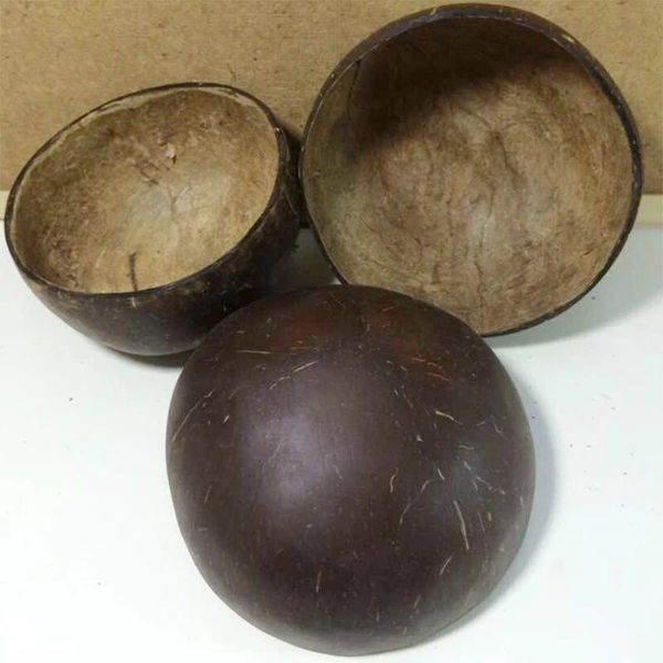 

coconut bowl natural rough outside jumbo size gift hand painted eco-friendly bowls