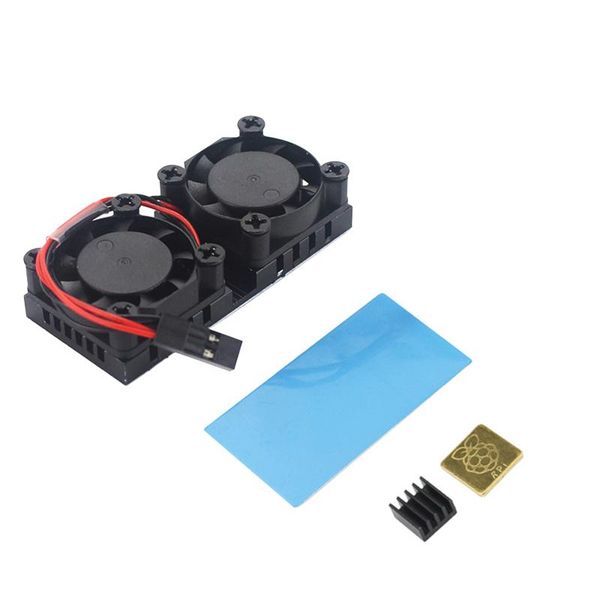 

raspberry pi dual fan with heat sink ultimate double cooling fans cooler for 3 model b+ plus or 3b lappads