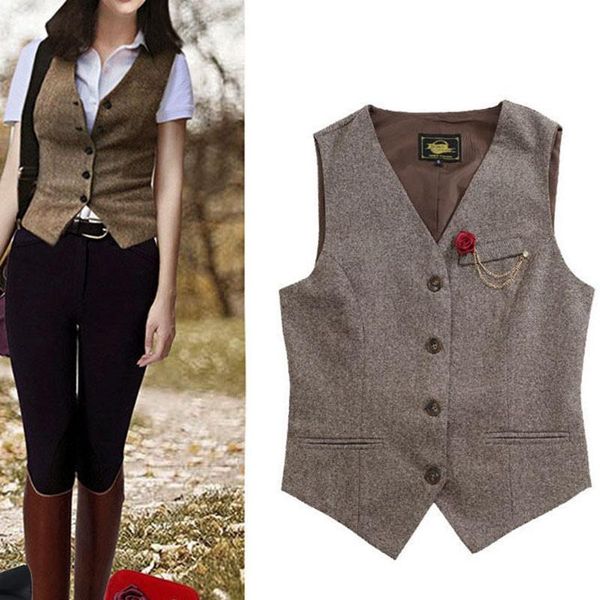 

women's suits & blazers women simply sleeveless single-breasted vest jacket office ladies wear casual suit waistcoat outwear to, White;black