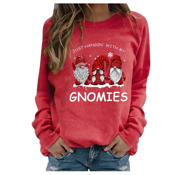

women's hoodies & sweatshirts gnomies hoodies women winter clothes long sleeve christmas printed warm sweatshirt aesthetic oversi, Black