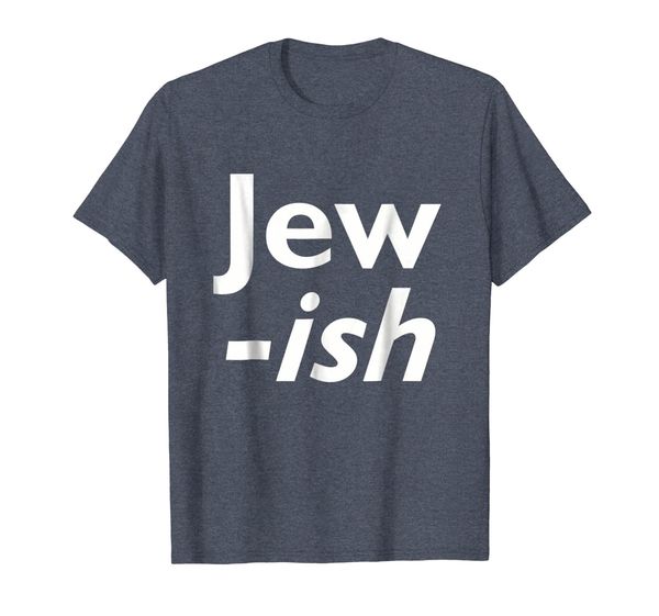 

jew-ish - funny hanukkah shirt for half jewish, White;black