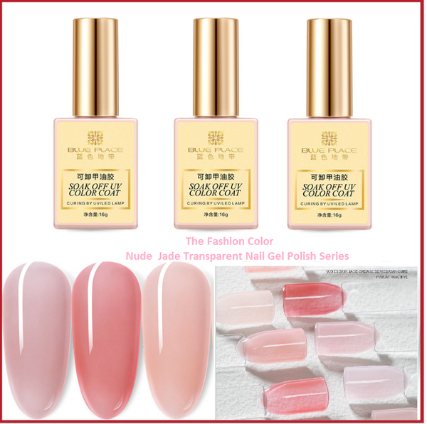 

nail polish 2021 arrival 16ml 18 colors nude jade transparent color gel skin soak off art