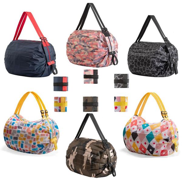 

storage bags vogue foldable portable bag - eco-friendly reusable waterproof ideal for shopping, grocery, picnic, travel and commuting