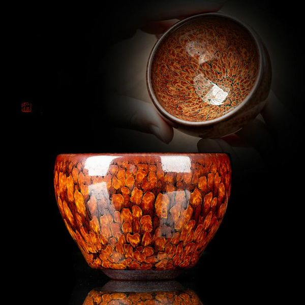 

cups & saucers chinese style jianzhan teacup tea set master cup single product oil drop small