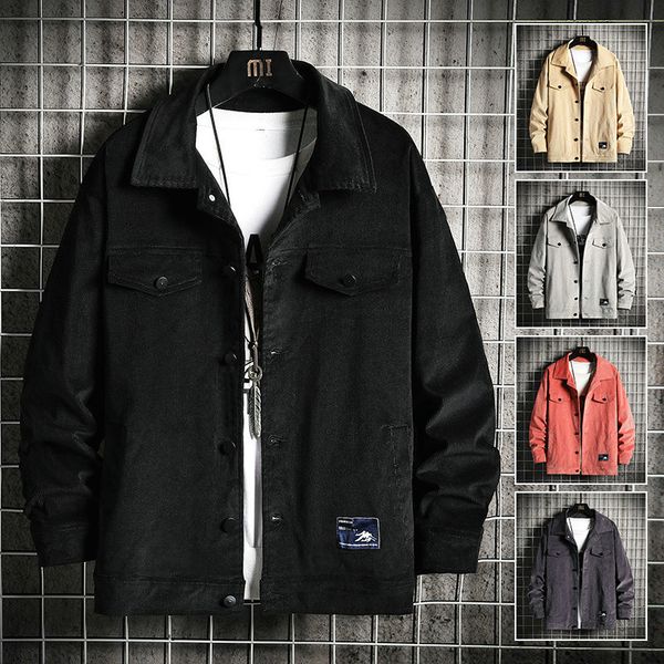 

jacket men's youth leisure simple Lapel student fashion, Black;brown
