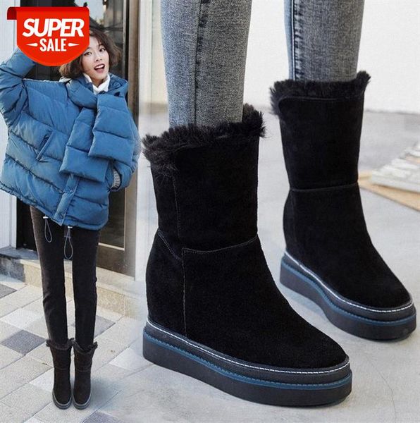 

two wear classic inner snow boots women korean version casual mid-tube comfortable cotton #v82g