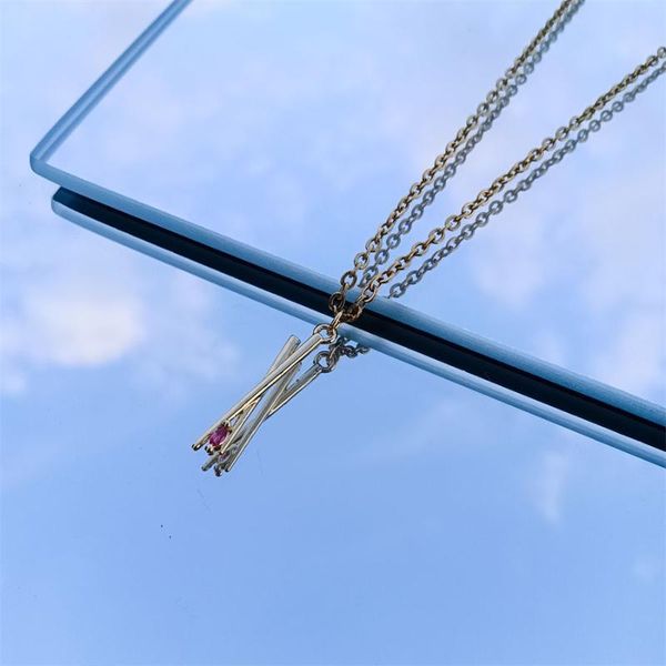 

pendant necklaces 2021 fashion rhinestone branch necklace copper alloy gold suitable for women's party, Silver