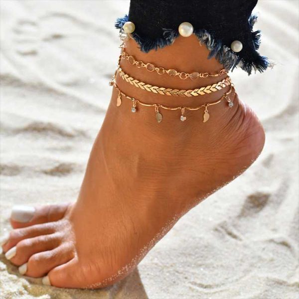 

anklets style summer beach ladies anklet casual simple, Red;blue