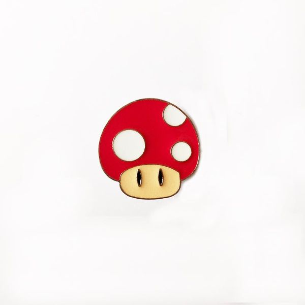 

pins, brooches cartoon enamel pins for backpacks beautiful women's red mushroom badges vintage jewelry gift, Gray