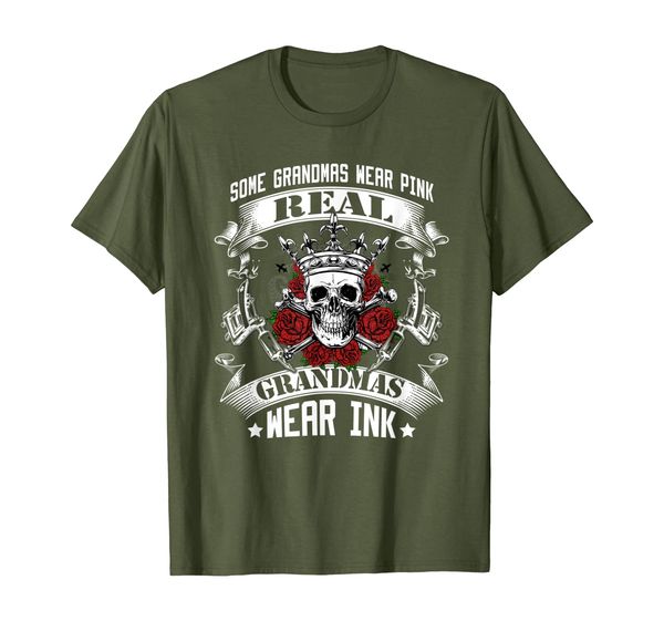 

Tattooed Grandma Gift Tee Real Grandmas Wear Ink T-Shirt, Mainly pictures