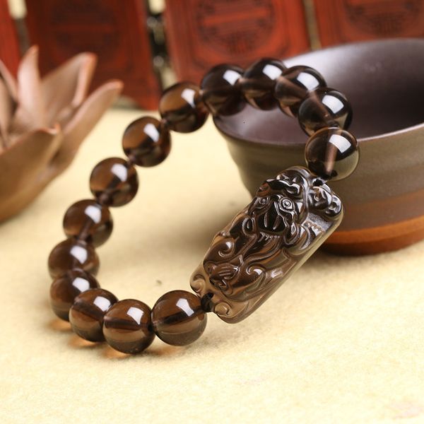 

bracelet natural ice obsidian for men and women, Golden;silver