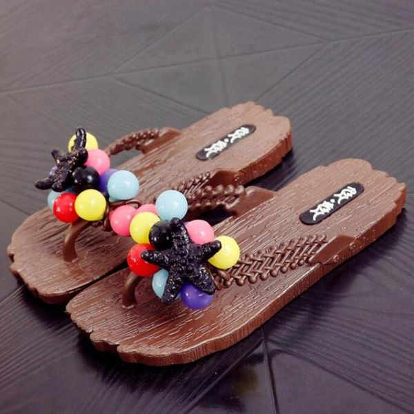

summer fashion pvc women slippers flat bottom non-slip beach flip flops wearable female sandals casual shoes zy182, Black