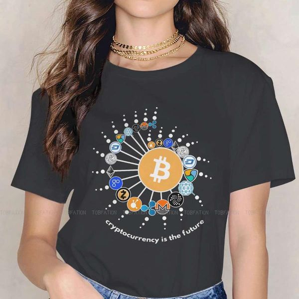 

women's t-shirt cryptocurrency tshirt for women blockchain crypto miners style lady t shirt 4xl soft printed oversized, White