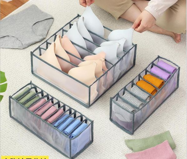 

storage drawers 2021 household folding mesh underwear box socks bra drawer type separate sorting discount