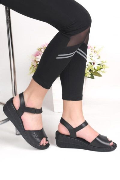 

sandals 6611 ortho pedik women leather, Black