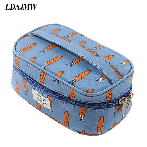 

storage bags ldajmw lovely cartoon pattern travel makeup bag waterproof cosmetic small tote organizer case