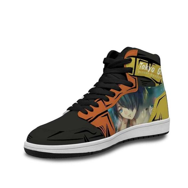 

2021 kfbq tokyo ghoul leather basketball shoes korean style for soft trainers
