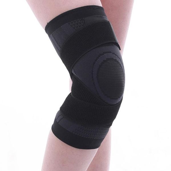 

elbow & knee pads random color 1pcs knit protector brace breathable compression sleeve cycling fitness adjustable bandage, Black;gray