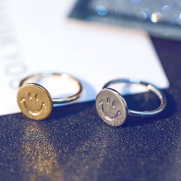 

smile like a flower korean new jewelry versatile smile joint ring, Black