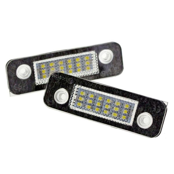 

emergency lights 2pcs 12v 18 led car license plate light white number lamps smd for fusion mondeo/2 fiesta