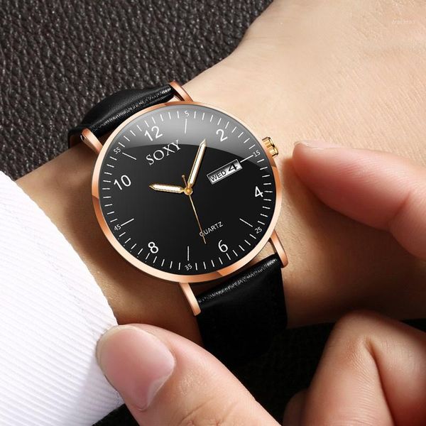 

fashion luxury simple business mens watchultra slim case quartz wristwatch man watch reloj hombre relogio masculino saati hours wristwatches, Slivery;brown